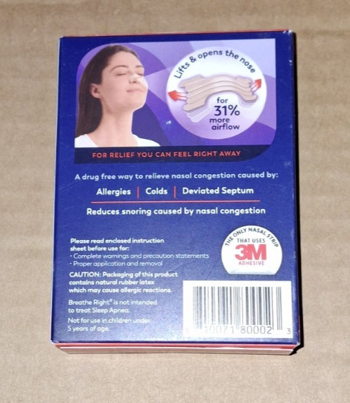 260 BREATHE RIGHT NASAL STRIPS EXTRA STRENGTH TAN (10 x 26 CT Boxes) EXP 2028
