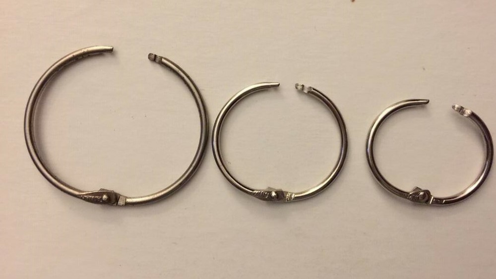 C29 Split Key Rings 3 different sizes - lot of 3