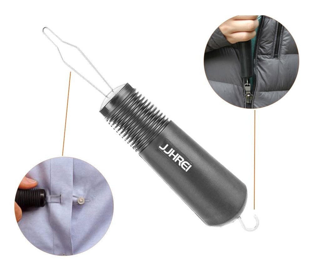 2 Pack Button Hook and Zipper Pull Helper | Non-Slip Grip for Arthritis Aid