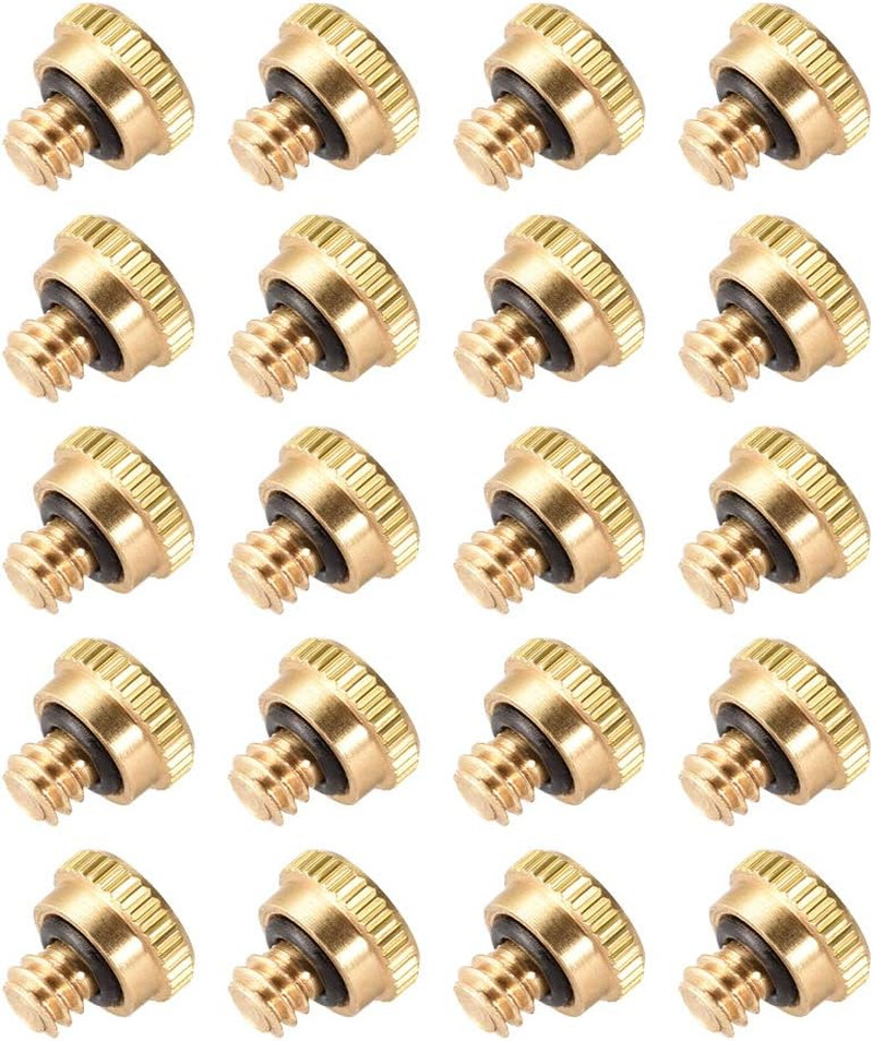 Misting Nozzle Plug, UNC10-24 Screw Thread Brass for Outdoor Cooling System, 20