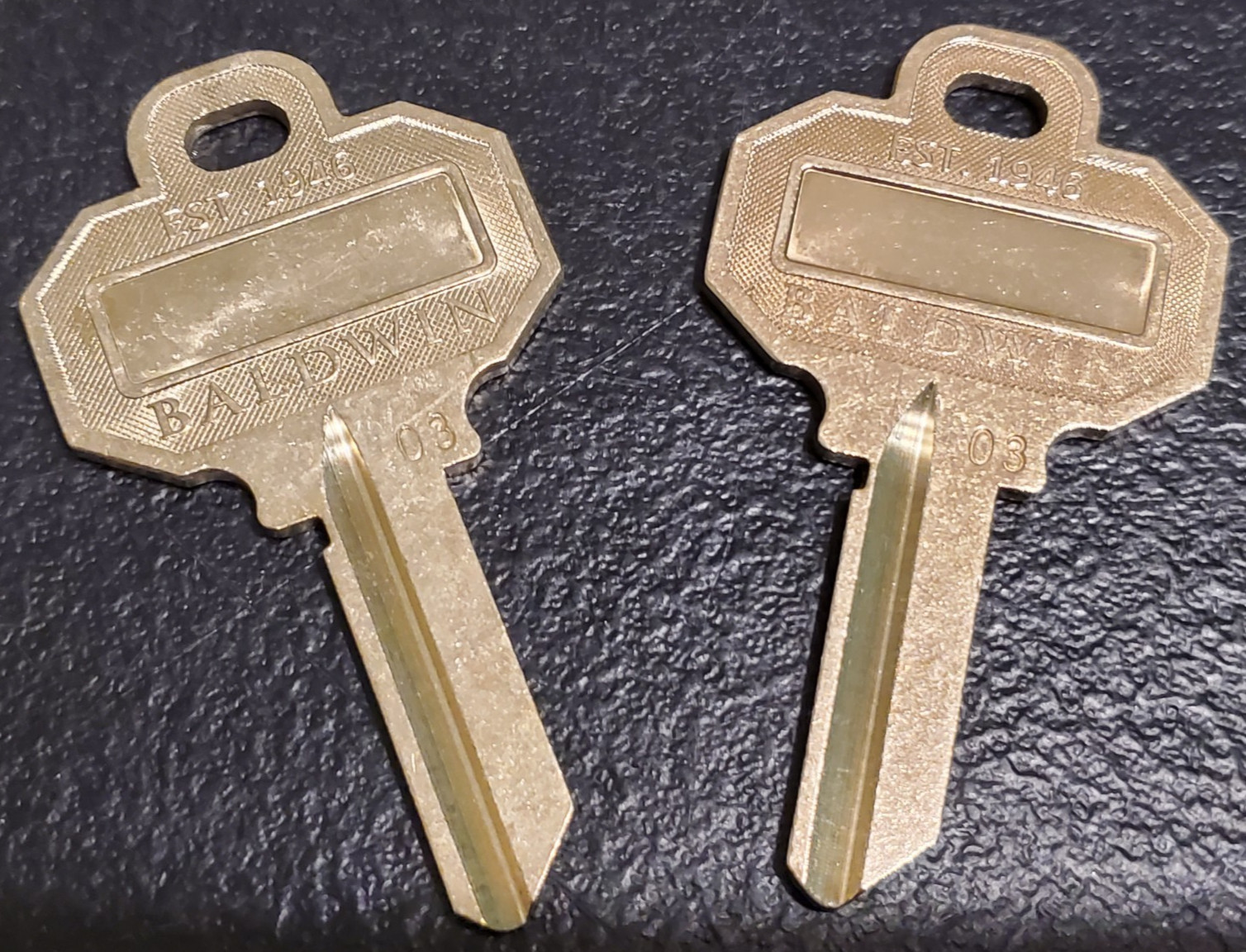 Baldwin Key Blanks - Stamped 03 - LOTS of (2) - QTY AVAILABLE - FREE SHIPPING!