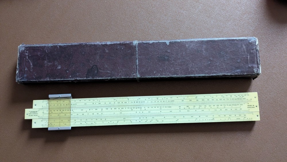 Vintage slide rule with Original box