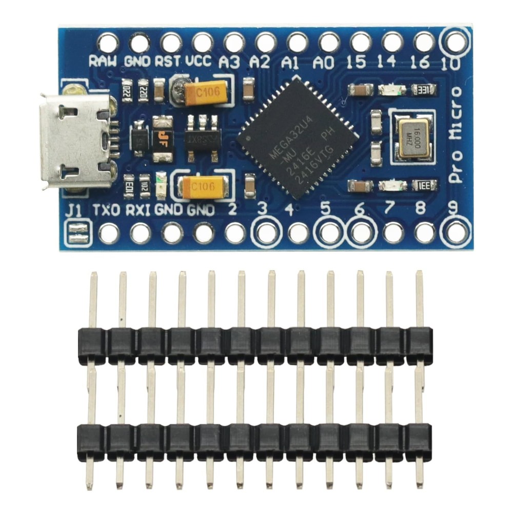 2 Pack Micro/Type-C USB ATmega32U4 Module 5V 16MHz Development Board Pro Micro
