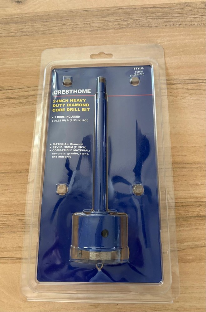 Cresthome 2-inch heavy duty diamond core drill bit