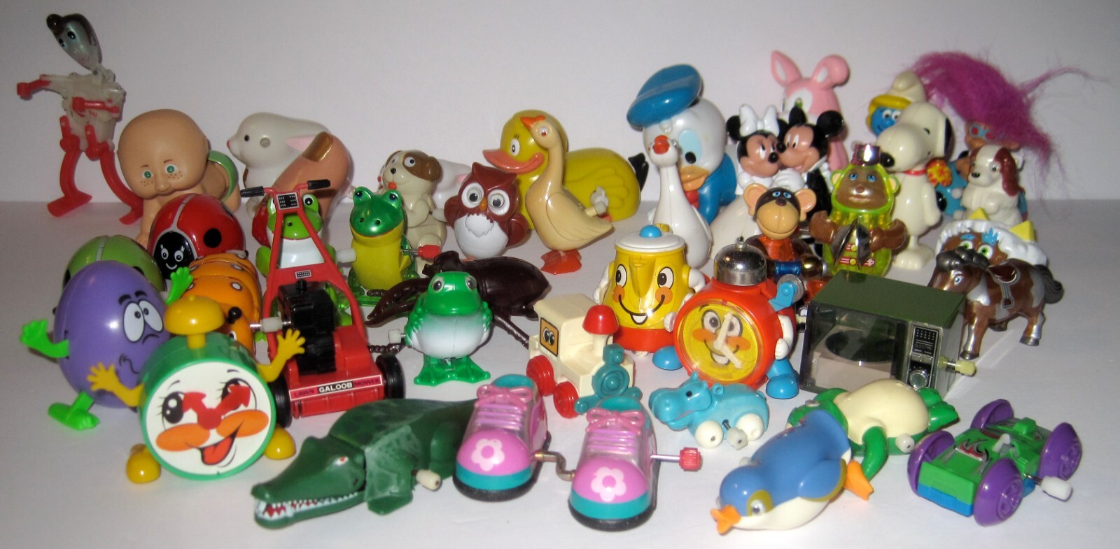 HUGE LOT Vintage Mini Wind-Up / Ramp Walker Toys Tomy Galoob Disney