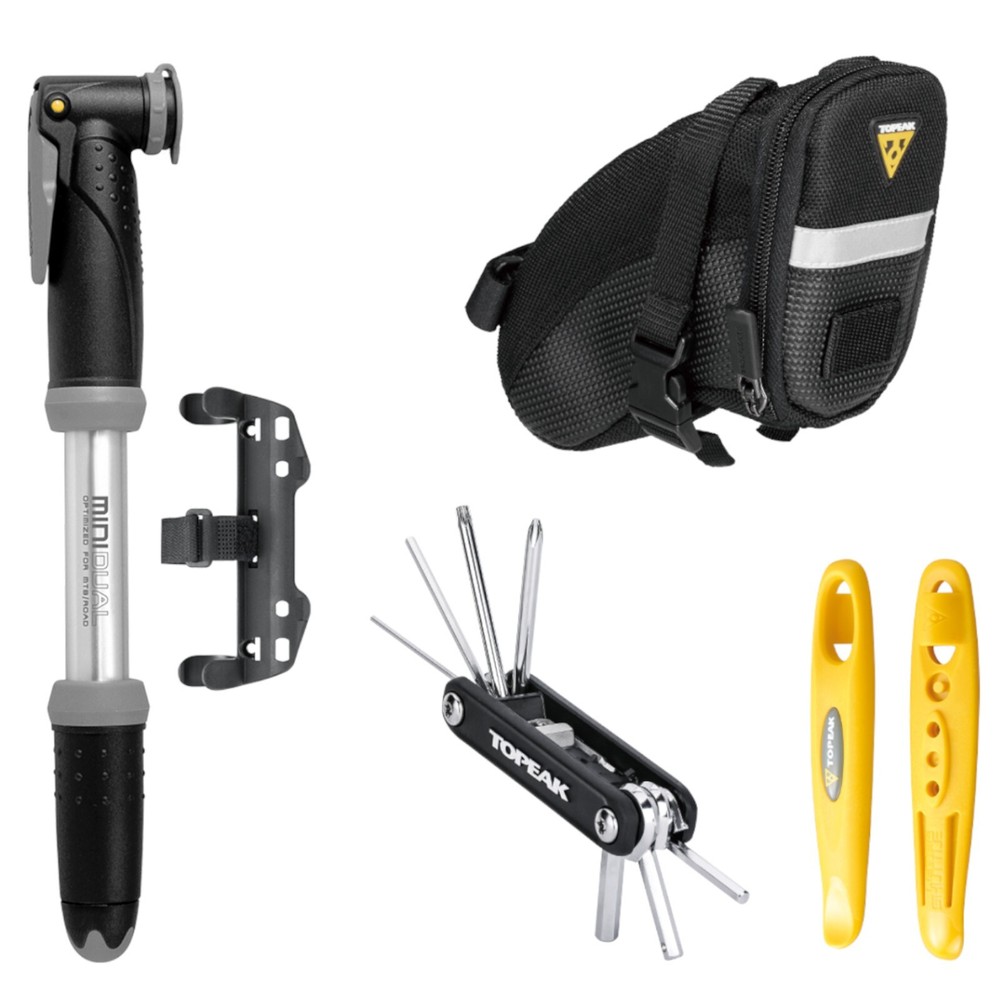 Topeak TC2407 Essentials Cycling Accessory Kit w-Seat Pack Mini Pump Multi Tool