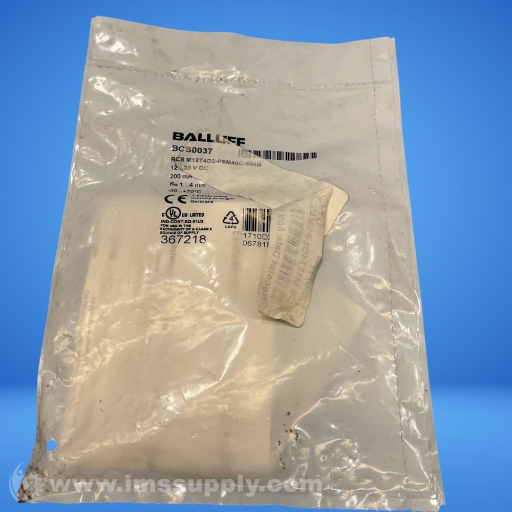 Balluff BCS M12T4D2-PSM40C-S04G Capacitive Sensor 6529