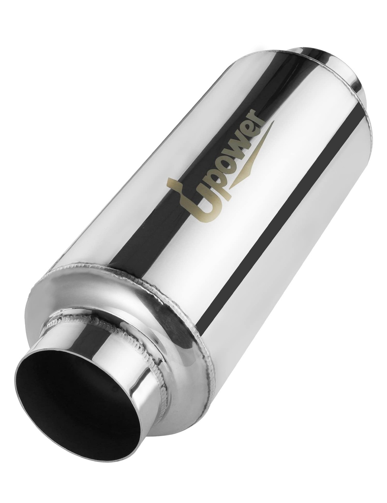 Upower 2.5" Inlet&Outlet Exhaust Resonator,4" x8.5" Body 11.5" Overall Length...