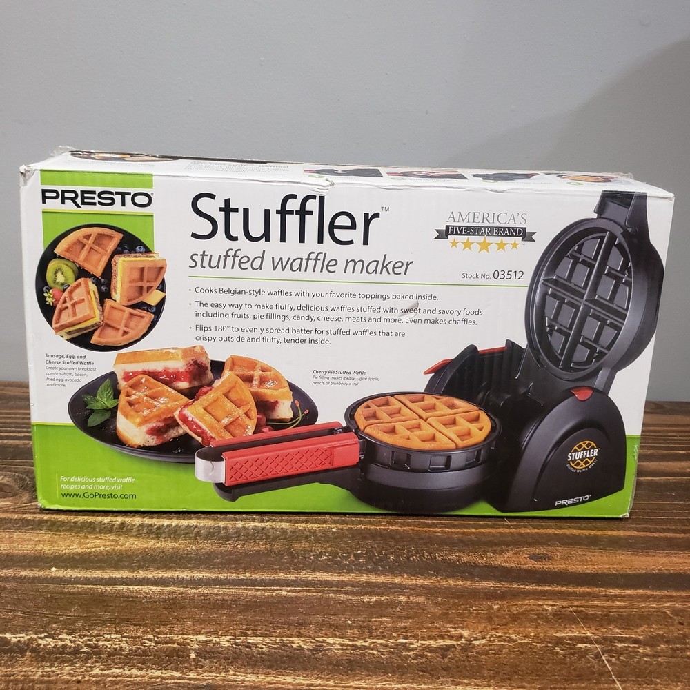 Presto Stuffler Stuff Waffle Maker Waffle Iron Maker Black