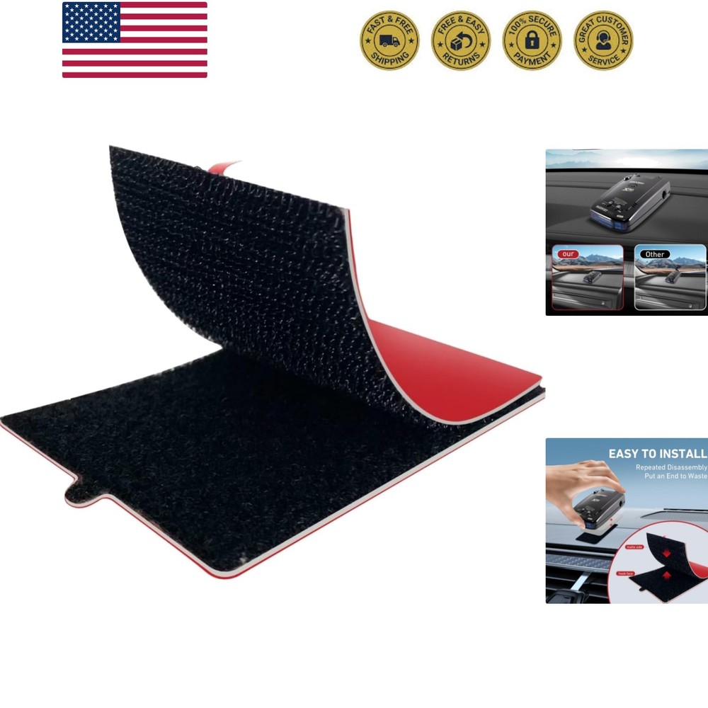 Radar Detector Bracket with Dashboard Hook Ring Installation, No Installation...