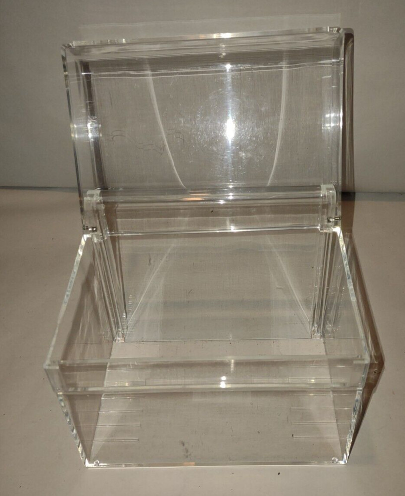 Clear Acrylic Multi-Purpose Holder with Hinged Lid