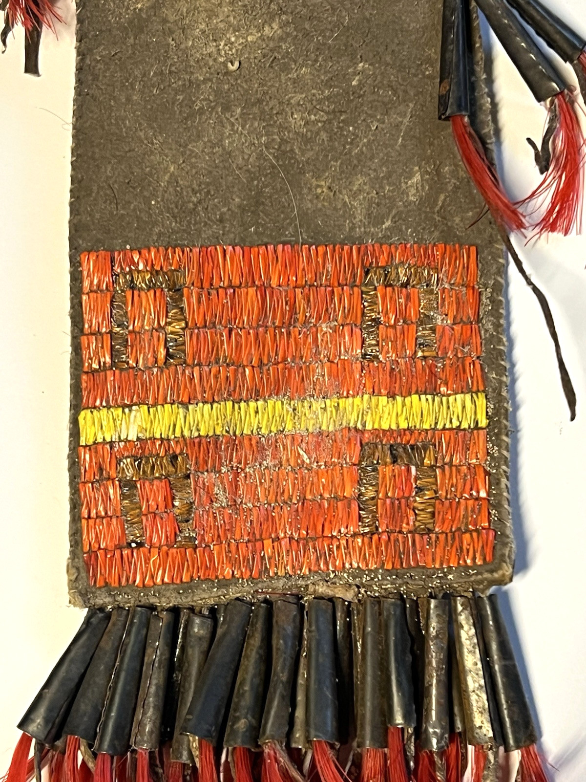 Antique Native American Indian Quilled Sheath & Knife; Late 1890's; Lot #A2