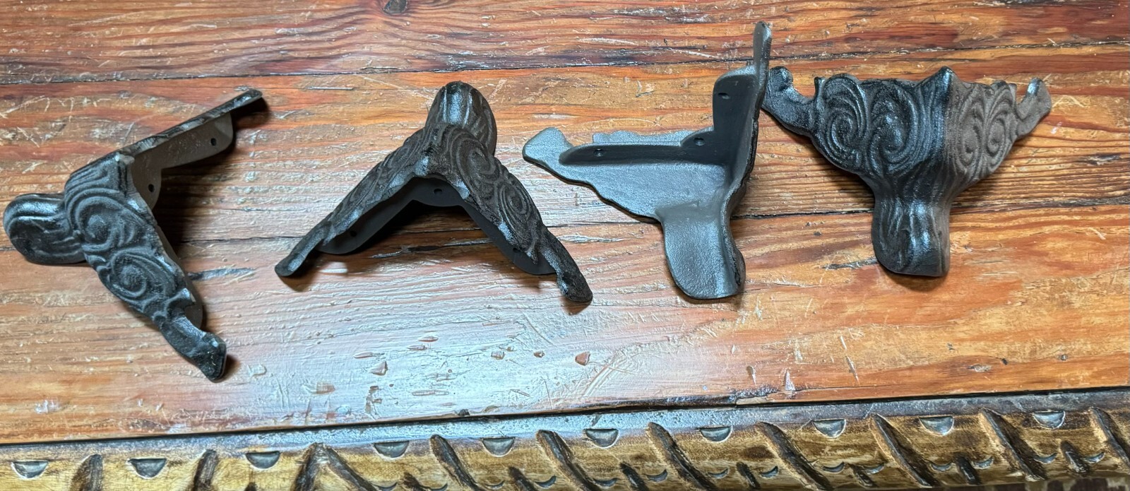 4; Furniture Legs 5.75" Cast Iron Metal Claw foot Tub Wood Stove Feet Salvage