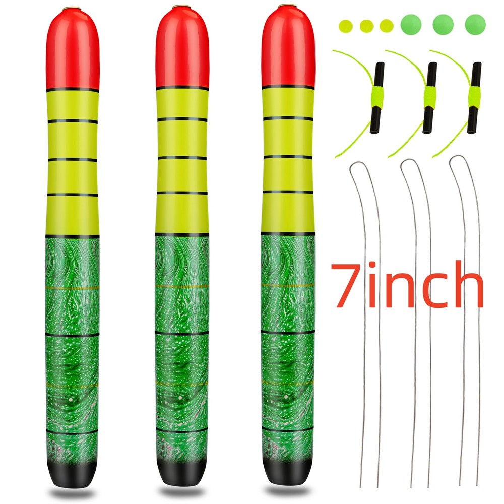 3pcs High Visibility Weighted Catfish Pole Floats Catfish Bobber Zing Float