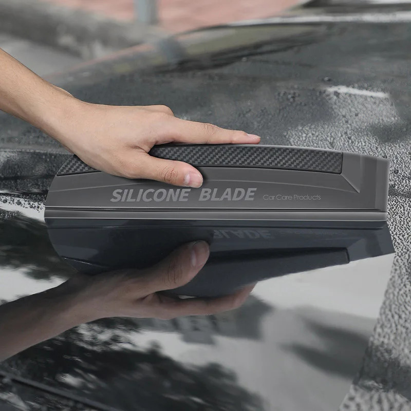 Soft Silicone Car Water Squeegee Non-Scratch Drying Blade Window Wrap Tool