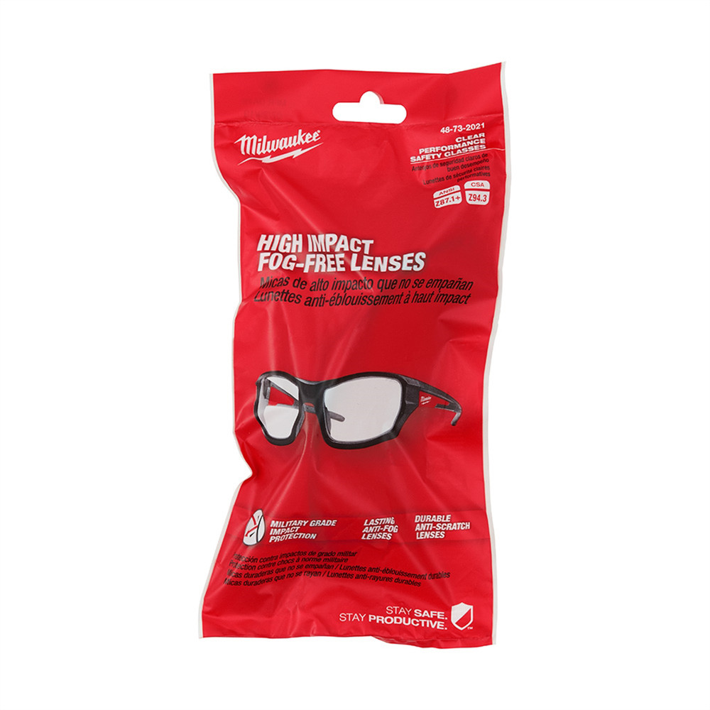 Milwaukee Tool Clear Hi Performance Safety Glasses
