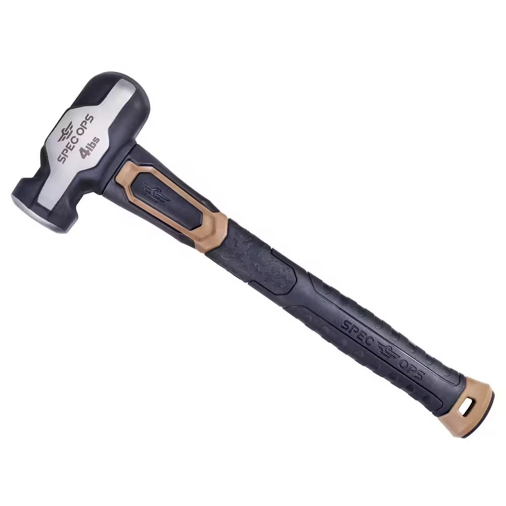 Engineering Hammer, 4 Lbs. Sledge Hammer W/ Removable Soft Mallet Cap, Shock Abs