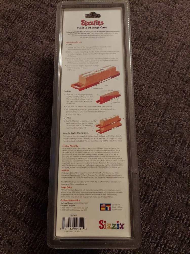 Sizzix Plastic Storage Case, Holds 35 Sizzix