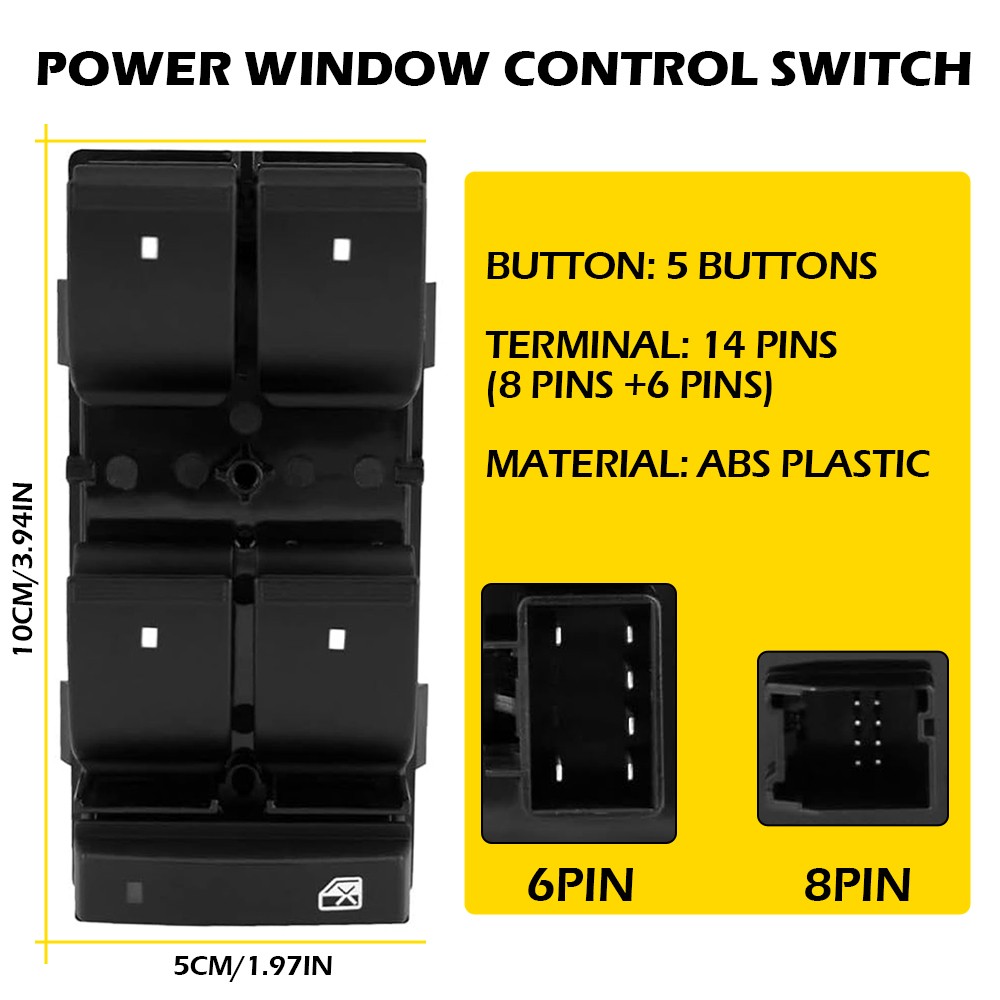 Window Control Switch Mirror Door Lock Driver For 2007-2013 Chevy Silverado 1500