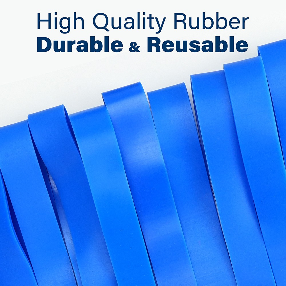 Large Rubber Bands Heavy Duty 30PCS Size #107 Blue Elastic Long Rubber Bands