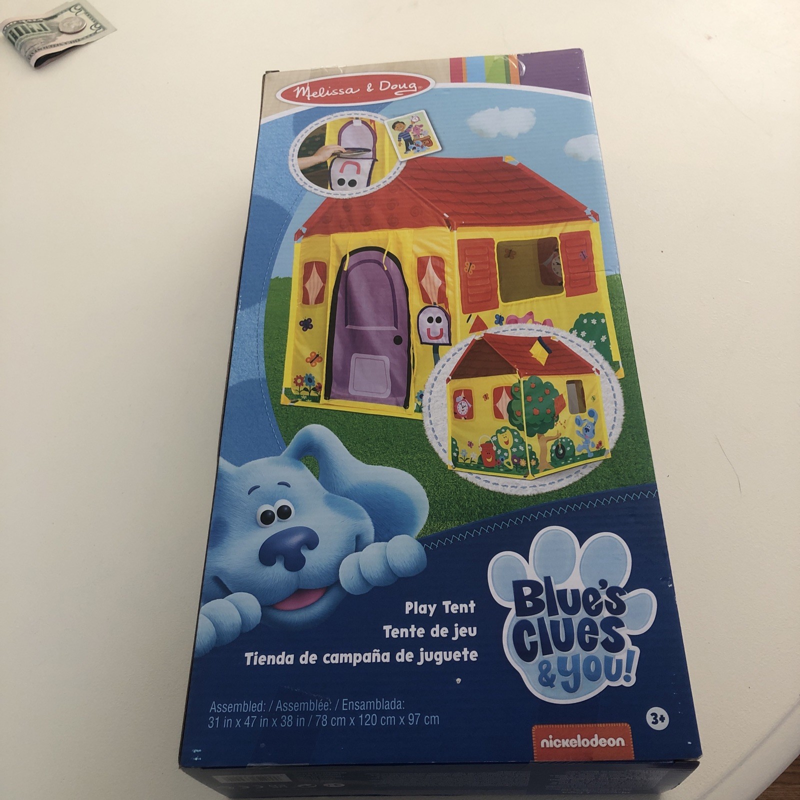 Blue's Clues Playhouse Tent Indoor Outdoor Fabric 4ft for Kids Ages 3-5