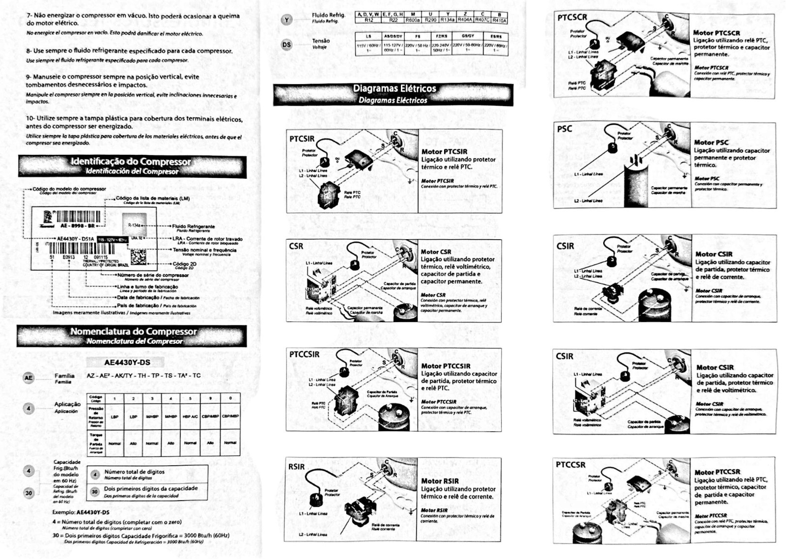 AE4450Y-AA1A Tecumseh Refrigeration Compressor R-134a 115v 1/2 HP