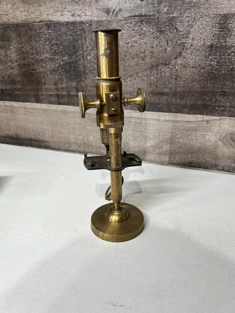 Antique Brass Mini Microscope - Seems To Be Fully Functional!