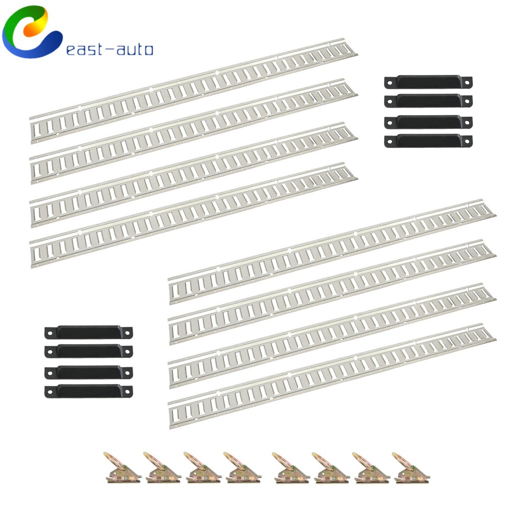 Silver 24 Pack 5 Ft E Track Rail System With Hardware For Secure Loads Steel