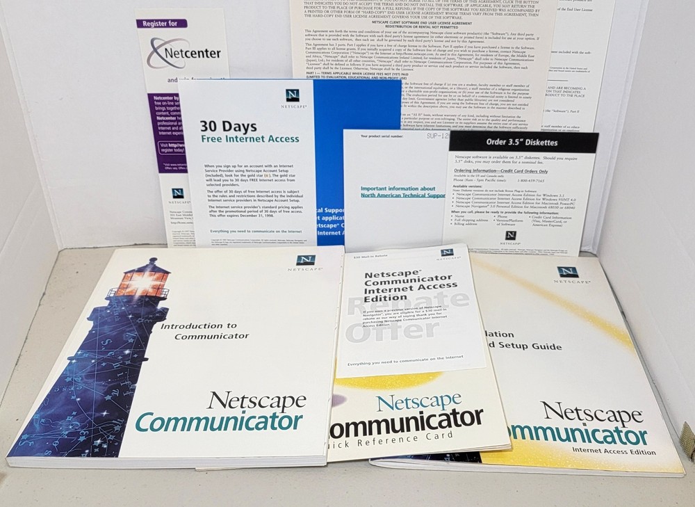 1997 Netscape Communicator Inet Acc Edition 4 PC&Mac CD, Retail Big Box Complete