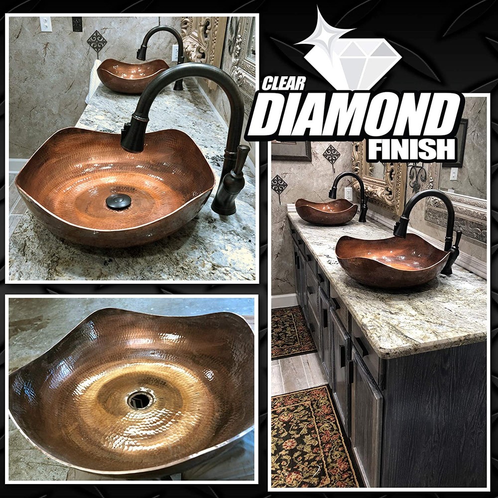 Clear Diamond Finish 1 Pt High Solid Formula Rock Hard & Non-Yellowing Safe