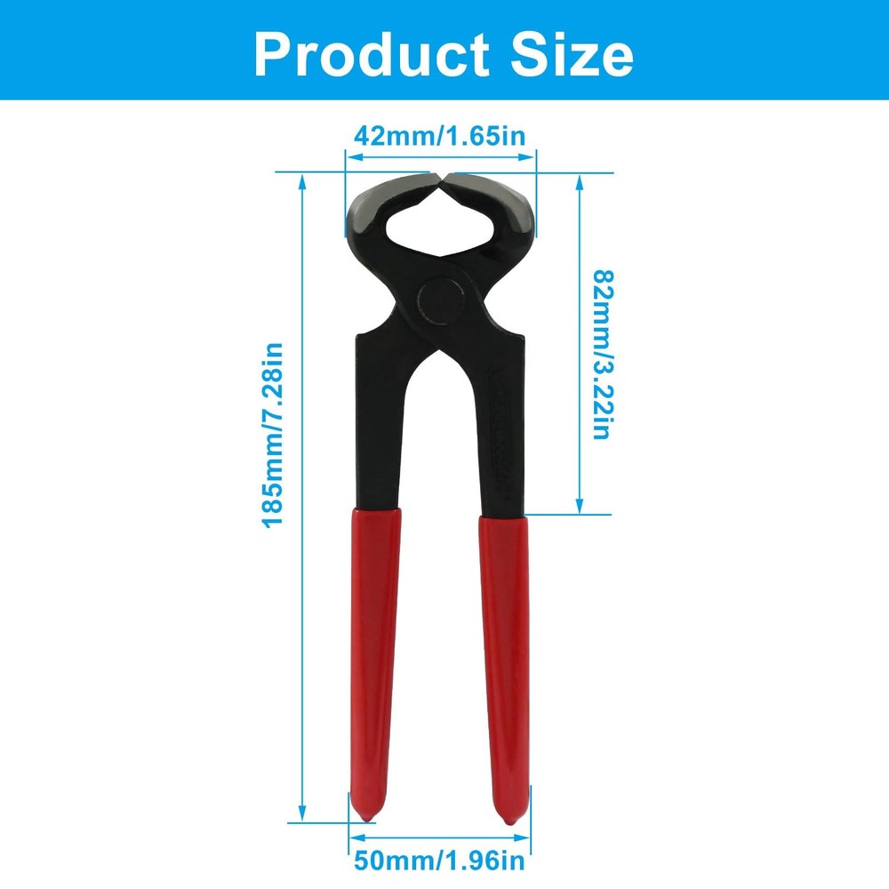 7 Inch Nail Puller High Leverage End Cutting Pliers for Carpenters