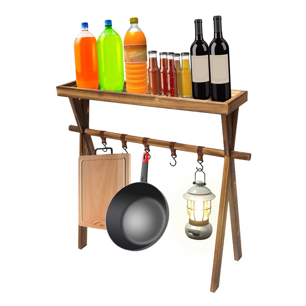 Multi-function Stand Rack Tools Outdoor Storage Camping Hangong Rack & Holder