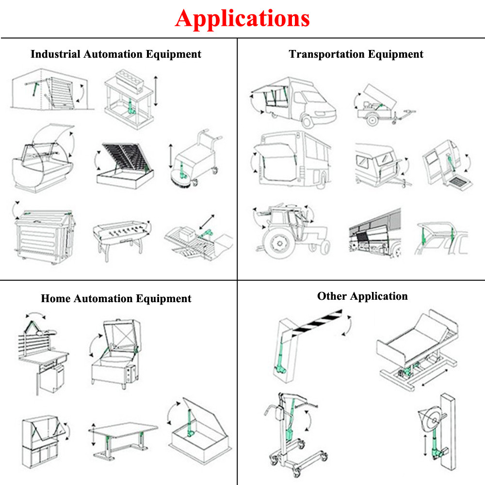 Linear Actuator 12V Heavy Duty 1500N 330lbs Lift +Brackets Auto Motor Car Solar
