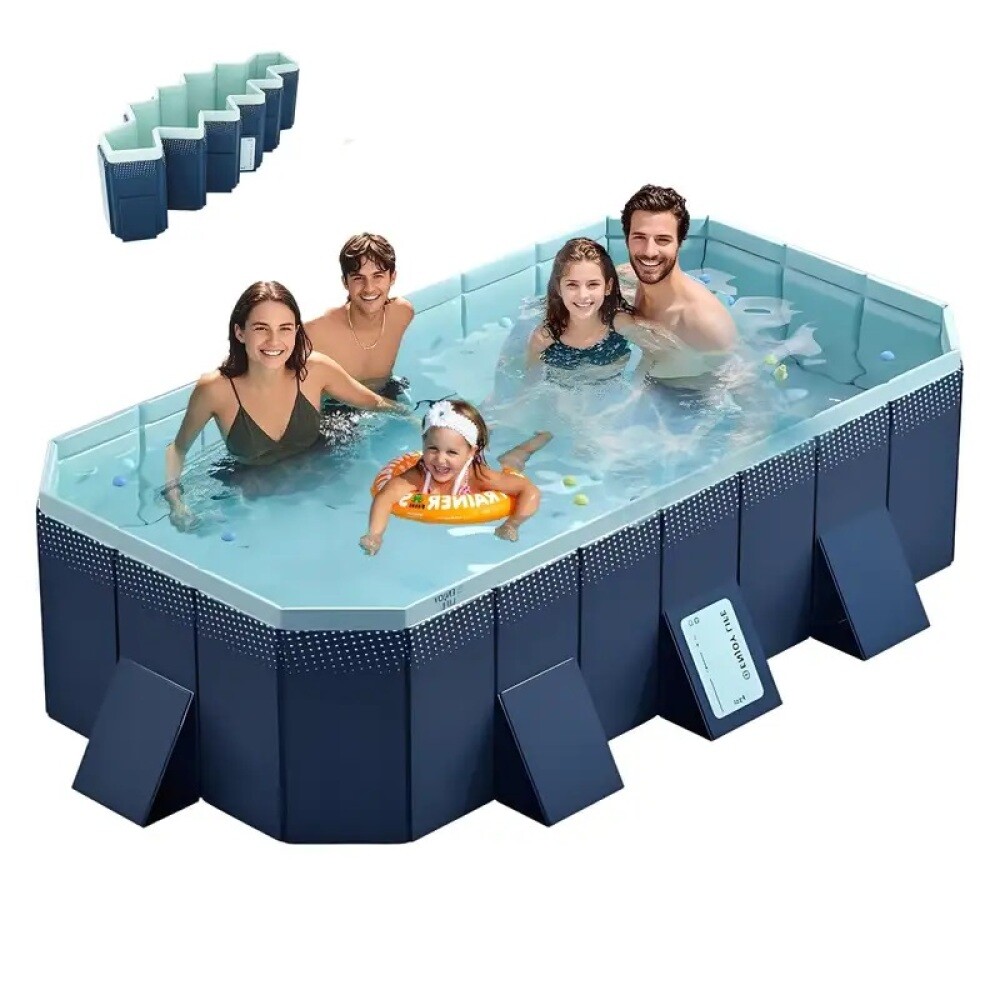 Convenient and Portable PVC Material 2.1meters Inflatable Pool, Blue Color