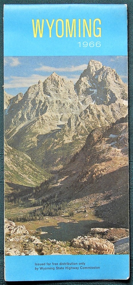 WYOMING  1966 State Highway Commission Map