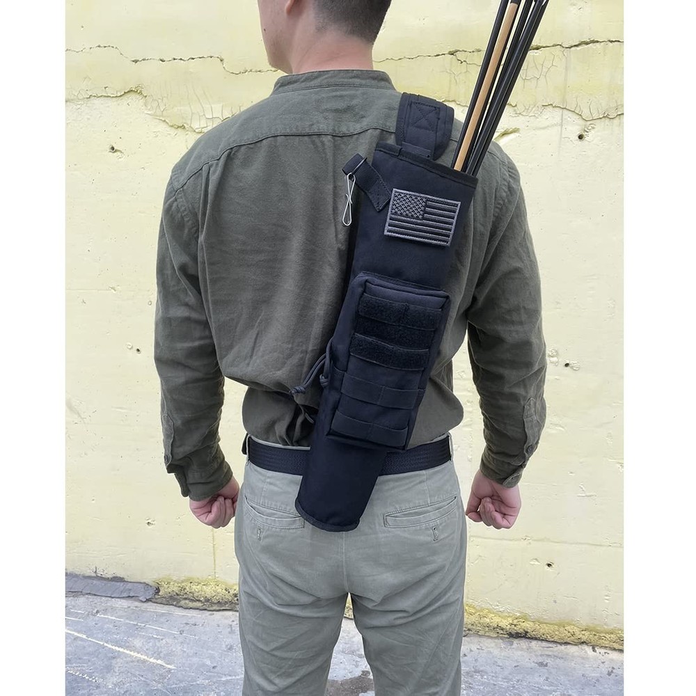 Archery Lightweight Back Arrow Quiver Dual Use Foldable Compact Hip Arrows Ba...