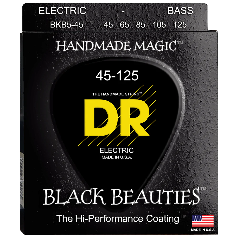 DR Strings Black Beauties BKB5-45 Medium 5-String 45-125