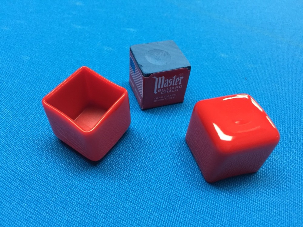 10 Red Billiard Pool Chalk Cup Holders for Pocket Chalkers