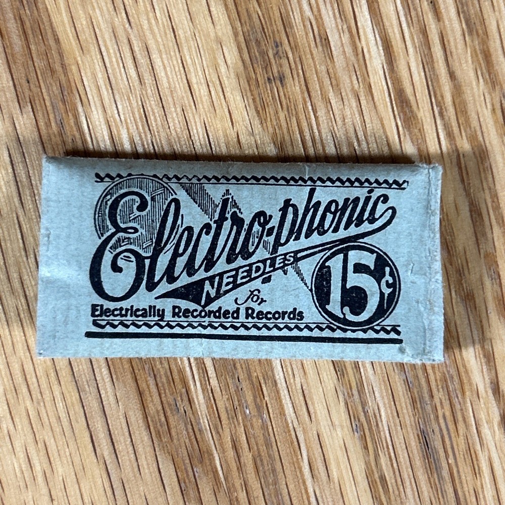 Antique Electro-phonic Phonograph Needle Package Original Medium Tone