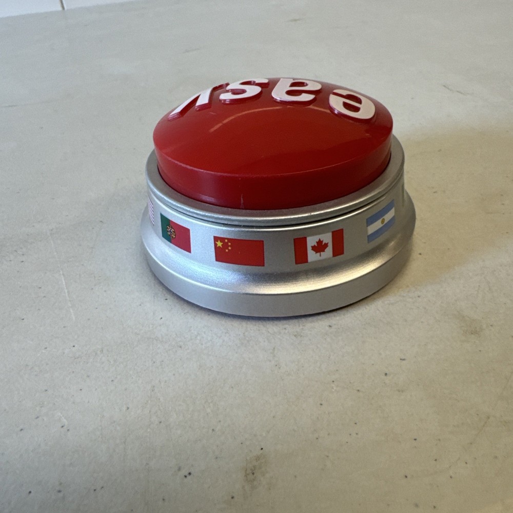 STAPLES "That Was Easy" Red Button Multi Language Talking Desk Top Gift Tested
