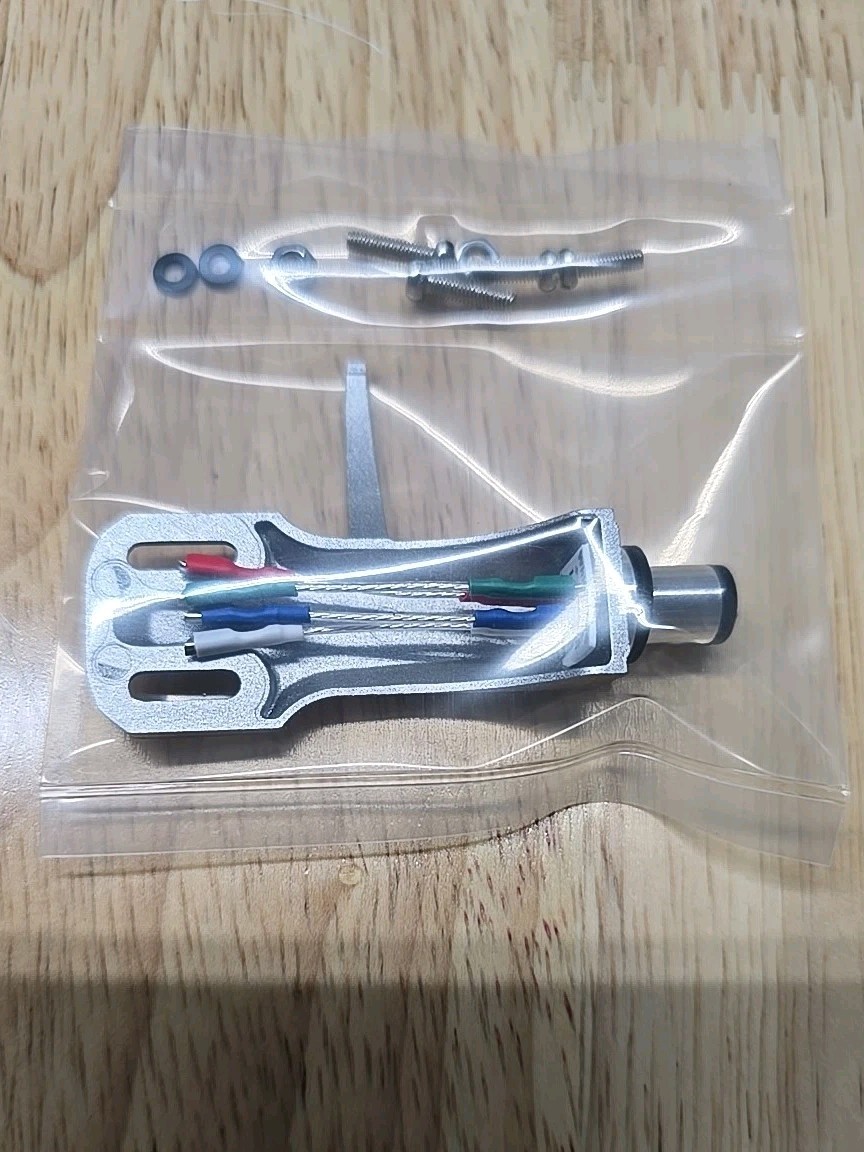 AT STYLE Silver Headshell Includes Free Screws , Silver Wires FREE SHIPPING