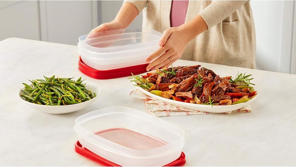 Easyfindlids Meal Prep Containers 5.5 Cup Red