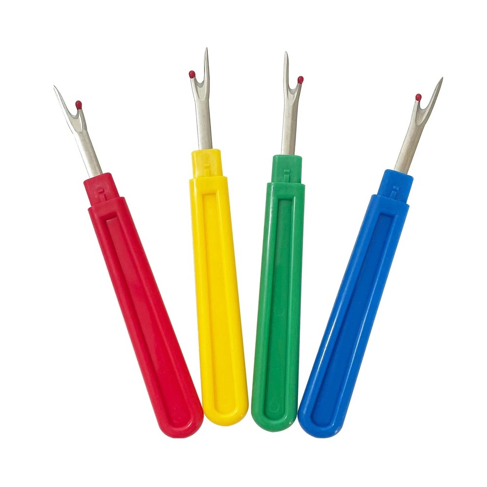 4pcs Handle Seam Rippers Thread Remover Tool Clothes Stitching Thread Unpicker.