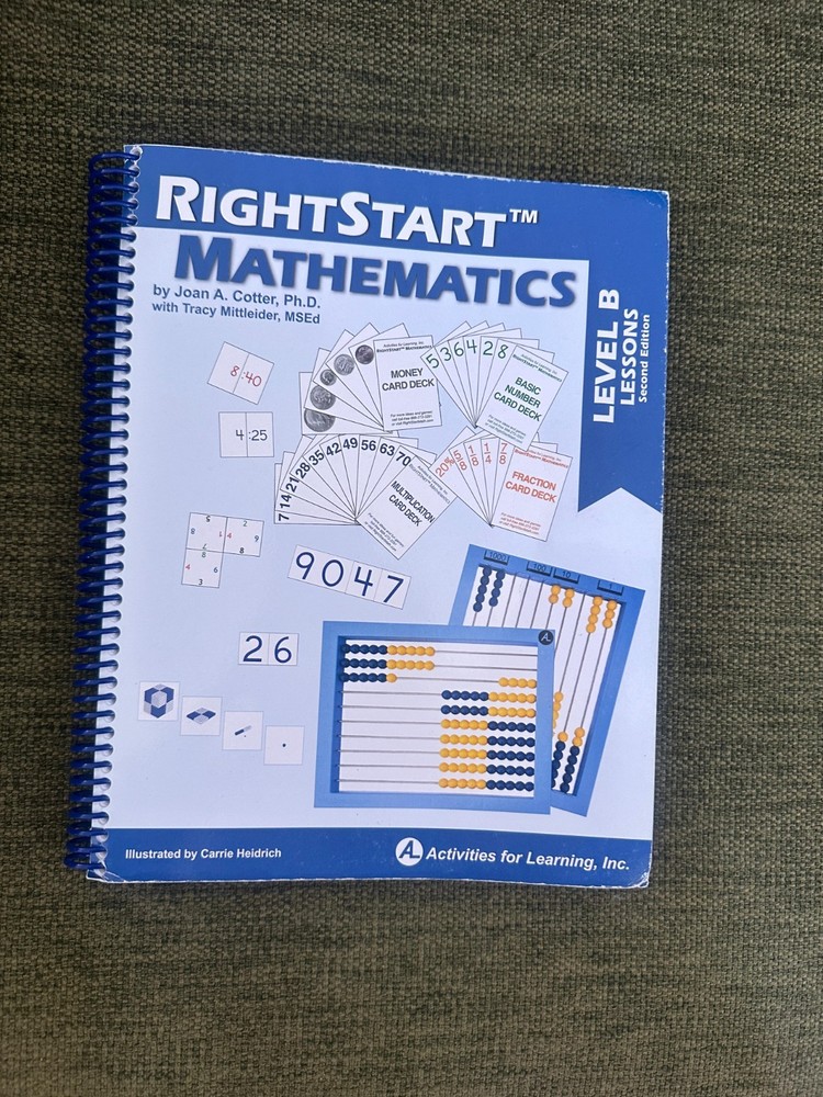 RightStart Mathematics Level B Book Bundle & RS2 Math Set Manipulatives Games