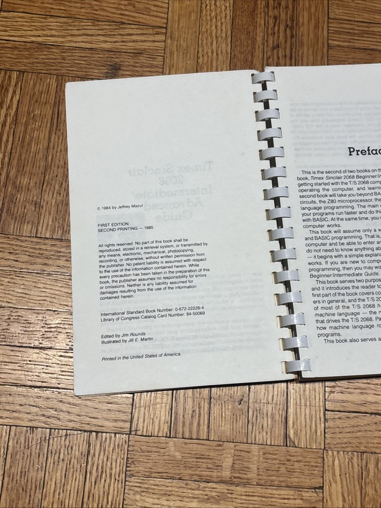 Timex Sinclair 2068 SAMS Beginner Intermediate & Advanced Guide Books