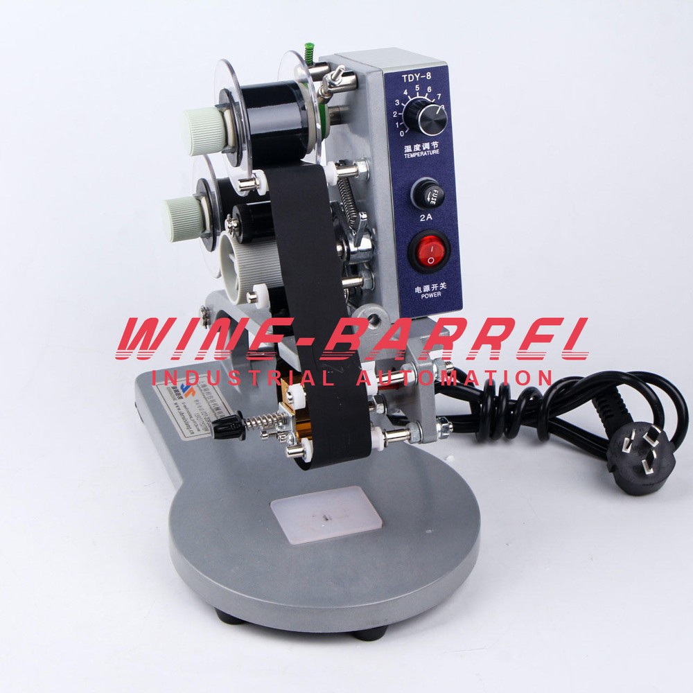 DY-8 Manual Hot Stamping Machine Ribbon Coding Date Batch Character Code Printer