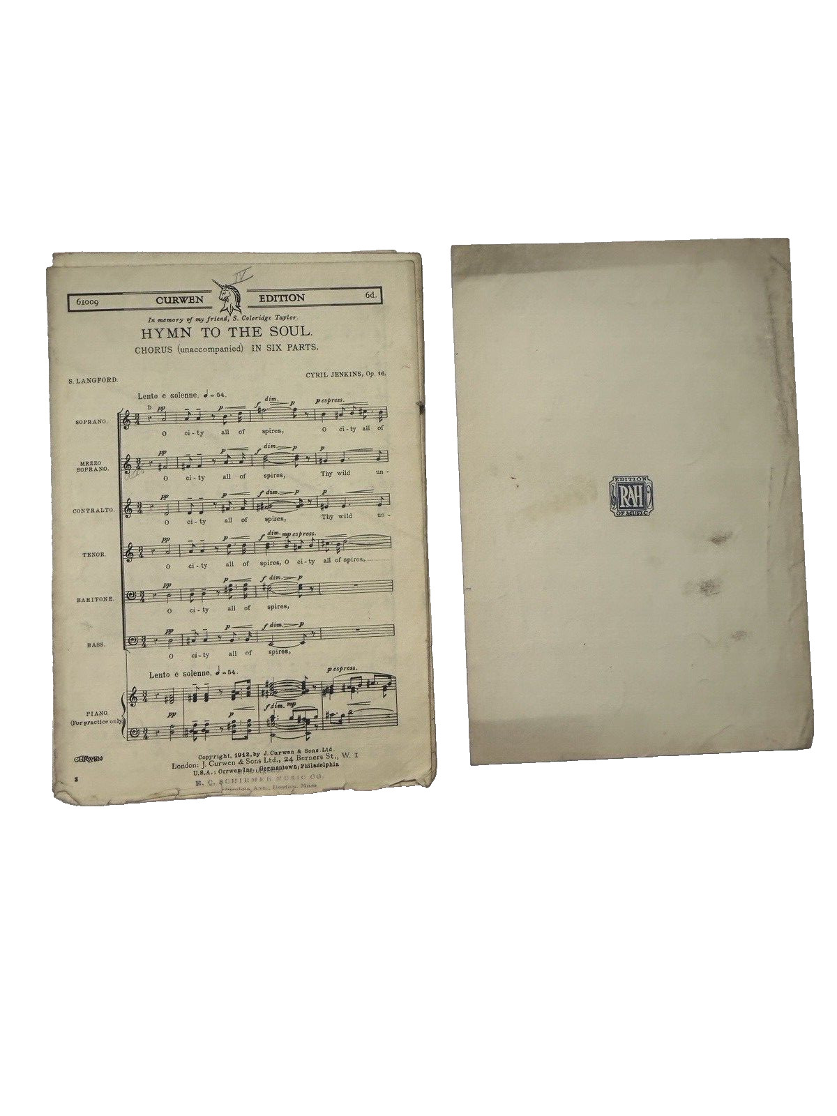 Vintage Sheet Music Choral Arrangements, Choirs Lot of 9