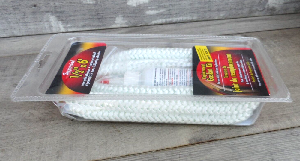 Imperial GA0189 Gasket Rope Replacement Kit 1/2" x 6' for Solid Fuel Application