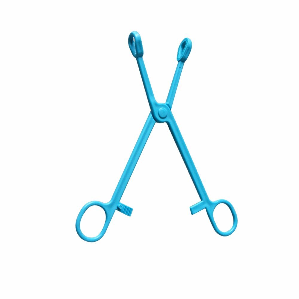 10pcs Plastic Disposable Hemostat Forcep Sponge Forceps Lab Surgical Forceps