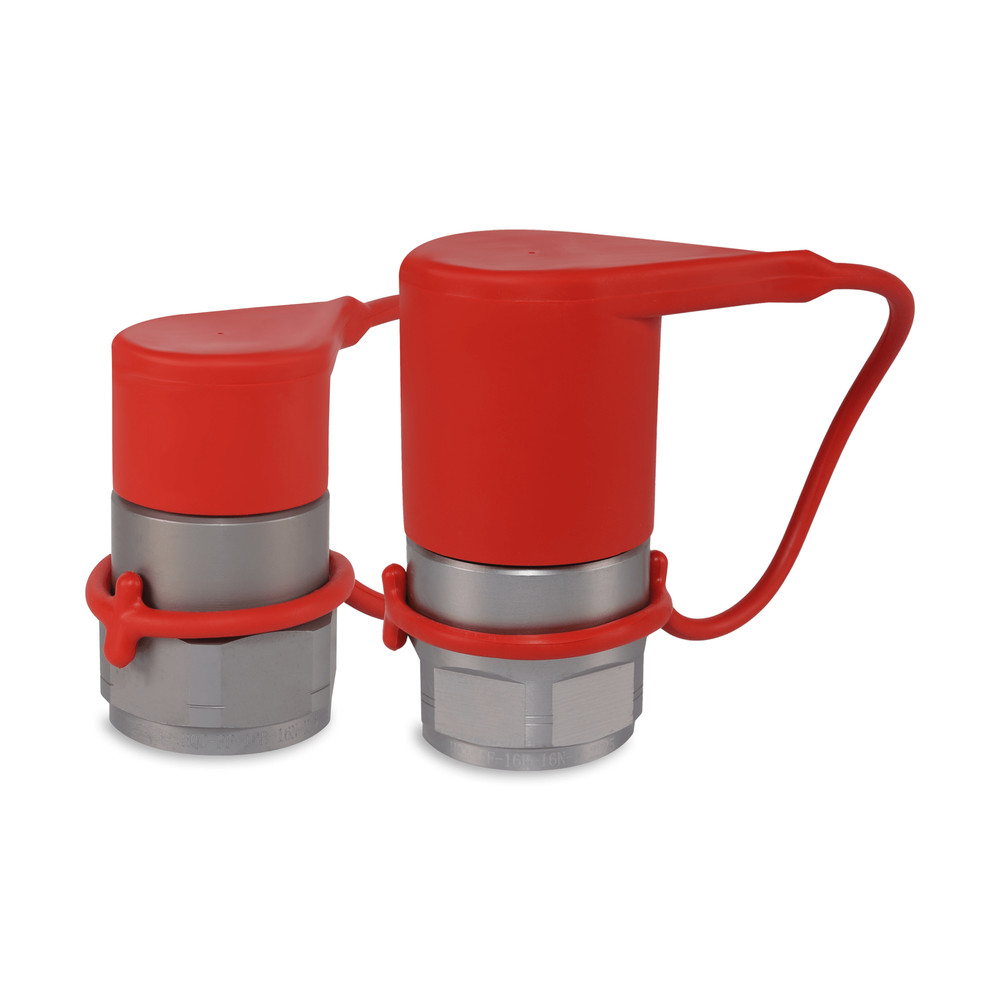 1″ Flat Face Hydraulic Quick Couplers Set - 1″ NPT Thread